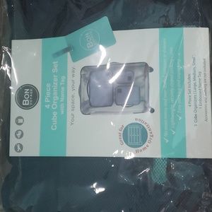 4 piece Cube Organizer Ser with Name Tag NWT